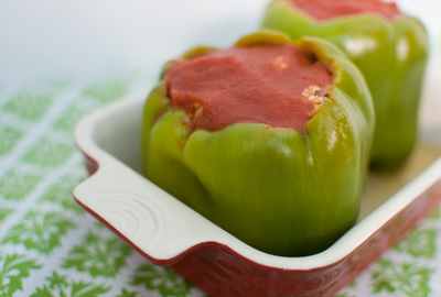 Vegan Millet Stuffed Peppers