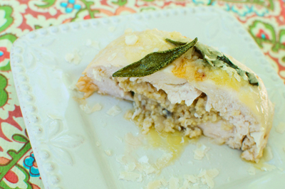 millet stuffed chicken